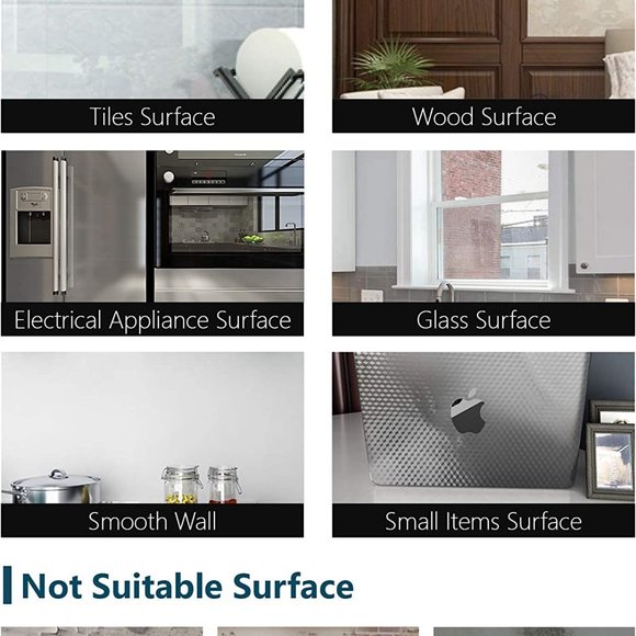 3 Rolls Peel & stick Wallpaper Kitchen Backsplash silver waterproof Countertop f - Picture 6 of 6